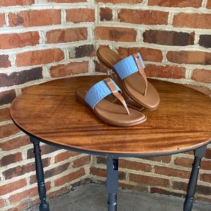 Michael Kors Verity thong sandal, chambray, size 7 1/2, worn once